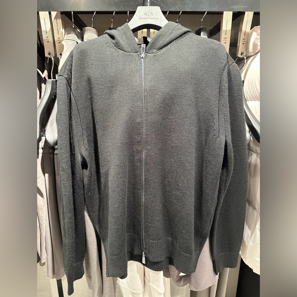 Men's Black Hooded Sweater- Armani Exchange